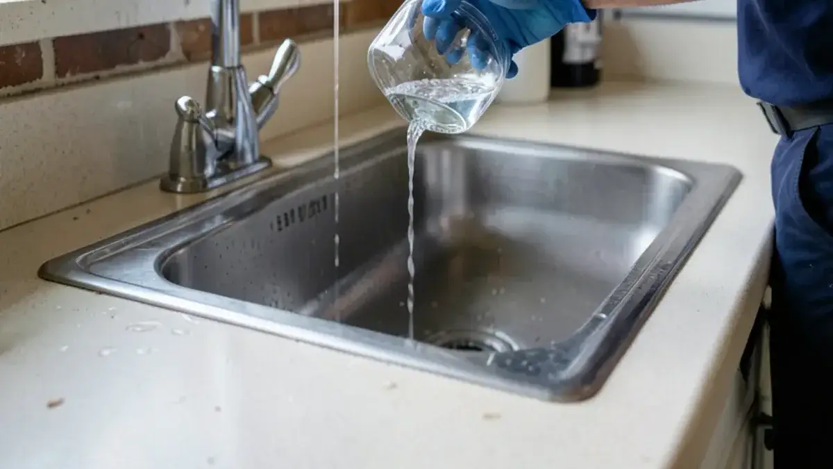 Weak trickle from a kitchen faucet in a Macomb County home with low water pressure throughout the house