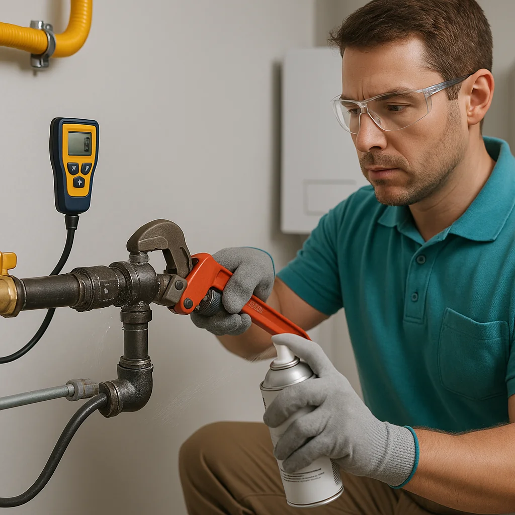 Gas line plumbing support