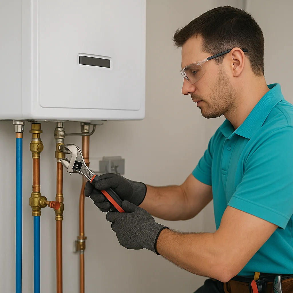 Tankless water heater installation